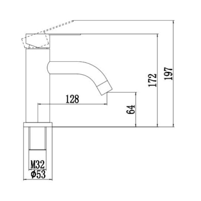 Смеситель для раковины Fmark FS8201, сатин фото в интернет-магазине Русалия