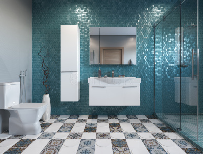 Раковина Santek Беверли 100 отверстие под смеситель 1WH302502 фото в интернет-магазине Русалия