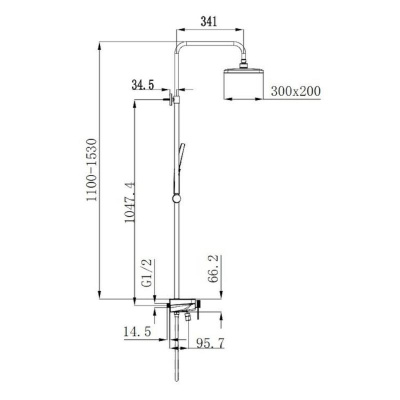 Душевая система Raglo R60.24, хром фото в интернет-магазине Русалия
