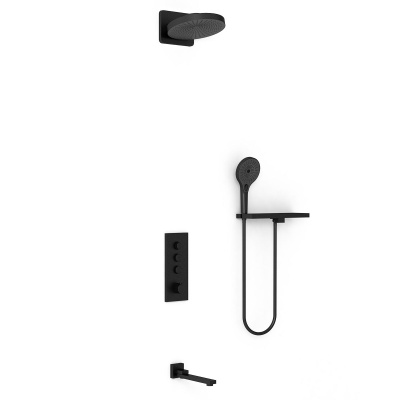 Душевой комплект VSFW-433TI1RMB встраиваемый, черный Vincea фото в интернет-магазине Русалия