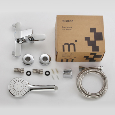 Смеситель для ванны, глянцевый хром, Enjoy, Milardo, (ENJSB00M02) фото в интернет-магазине Русалия