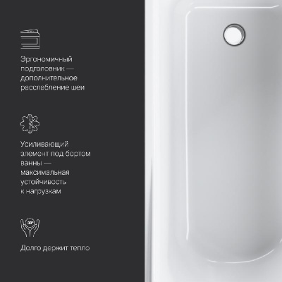 W80A-150-070W-A Like, ванна акриловая A0 150х70 см, шт Am.Pm фото в интернет-магазине Русалия