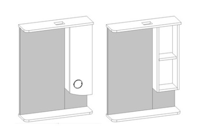 Зеркало-шкаф "Ультра Флора 55/С" Corozo фото в интернет-магазине Русалия