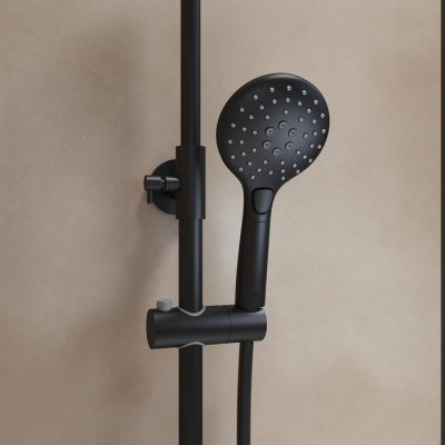 Душевая система IDDIS с изливом черный матовый Ray (RAYBL3Fi06) фото в интернет-магазине Русалия