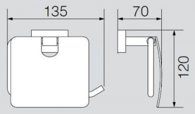 Бумагодержатель закрытый VR.RMB-4981.CR Ramba Veragio фото в интернет-магазине Русалия