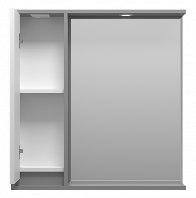 Зеркальный шкаф Balaton 80 левый (комбинированный) BAL-04080-01-01Л Brevita фото в интернет-магазине Русалия