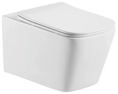 Унитаз подвесной безободковый Либра AQ0530-00 с сиденьем микролифт Aquatek фото в интернет-магазине Русалия