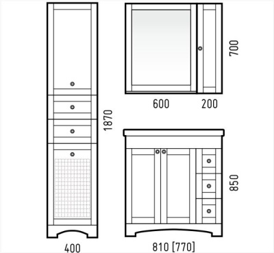 Шкаф подвесной "Техас 20" универсальный Corozo фото в интернет-магазине Русалия