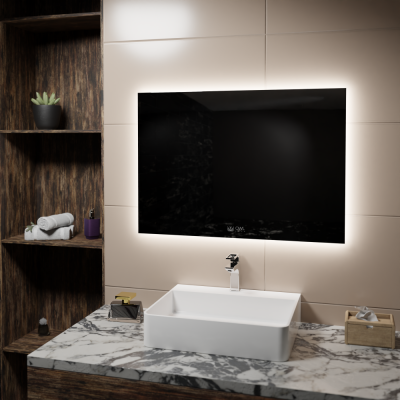 Зеркало для ванной прямоугольное LINE H 1000х700 OWLM200901 OWL фото в интернет-магазине Русалия