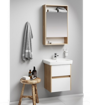 Зеркальный шкаф 50 City дуб балтийский SIT0405DB Aqwella фото в интернет-магазине Русалия