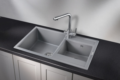 Кухонная мойка GRANULA (8201, АЛЮМИНИУМ) фото в интернет-магазине Русалия