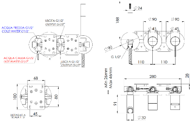 Смеситель для душа Remer Metrica MC97D3PBO, белый матовый фото в интернет-магазине Русалия