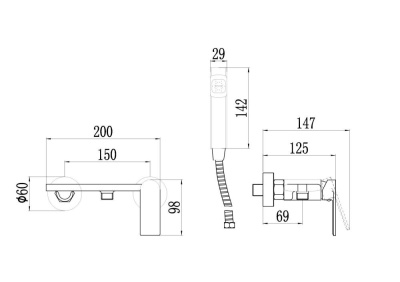 Смеситель для гигиенического душа Savol (S-FXQ012A) фото в интернет-магазине Русалия