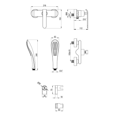 Смеситель Lemark Melange для душа (LM4933CW) фото в интернет-магазине Русалия