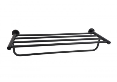 Полка для полотенец AQUATEK, матовый черный AQ4015MB ВЕГА фото в интернет-магазине Русалия