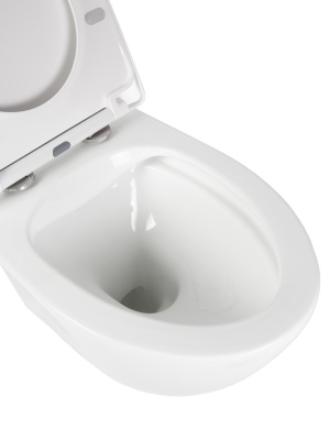 BOND F05-10 Унитаз подвесной безободковый с сиденьем с микролифтом фото в интернет-магазине Русалия