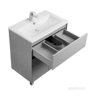 Тумба под раковину AQUATON Форест 75 туманный серый 1A278301FR4D0 фото в интернет-магазине Русалия