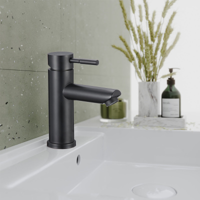 Смеситель OLIVE'S для раковины нержавеющая сталь черный BALEAR (13100BLB) фото в интернет-магазине Русалия