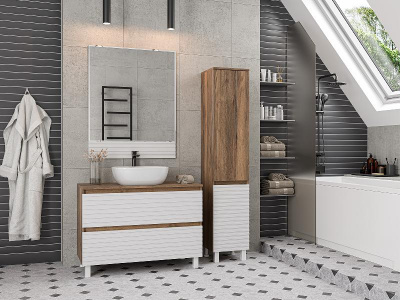 Зеркало Dakota 80 (белое) DAK-01080 Brevita фото в интернет-магазине Русалия