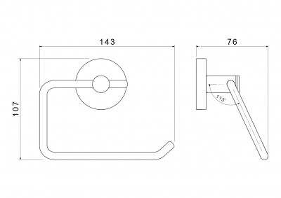 Бумагодержатель квадратный AQUATEK, матовый черный AQ4118MB ЕВРОПА фото в интернет-магазине Русалия