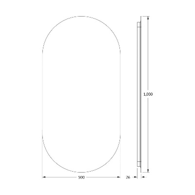 Зеркало с LED-подсветкой настенное OPTI DEFESTO 50x100 см, DF 2914 фото в интернет-магазине Русалия
