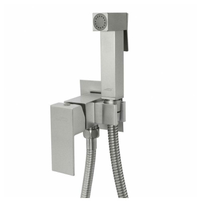 Гигиенический душ со смесителем встраиваемый Hansberge H3077NK, никель фото в интернет-магазине Русалия