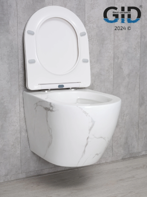 Унитаз подвесной Gid Ws2198 (СС) 62228Y под камень глянцевый 49x36x35.5 фото в интернет-магазине Русалия