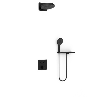 Душевой комплект VSFW-4I211RMB встраиваемый, двухрежимный, черный Vincea фото в интернет-магазине Русалия