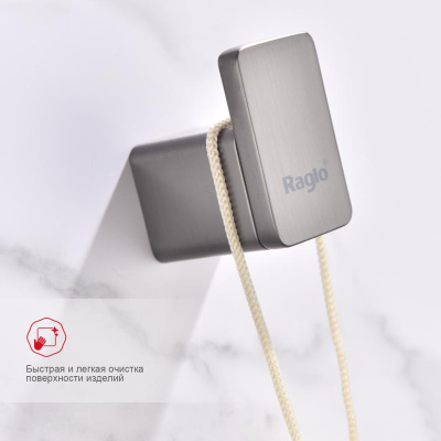Крючок для ванной комнаты Raglo R301.05.09, графит фото в интернет-магазине Русалия