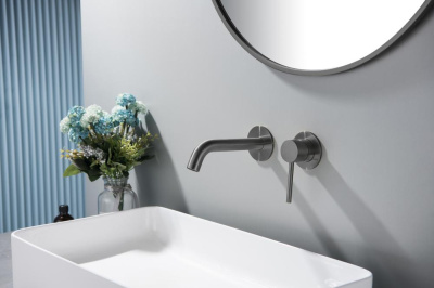 Смеситель для раковины встроенный Timo Saona черное золото (2372/18SM) фото в интернет-магазине Русалия