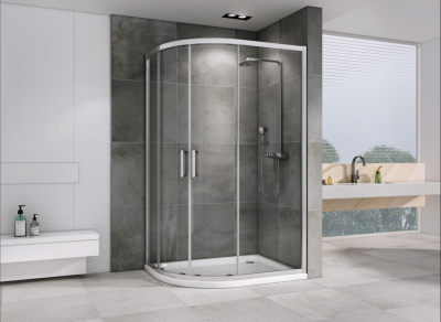 Душевой уголок ABBER Schwarzer Diamant AG01129 90х120 асимметричный, профиль хром, прозрачное стекло фото в интернет-магазине Русалия