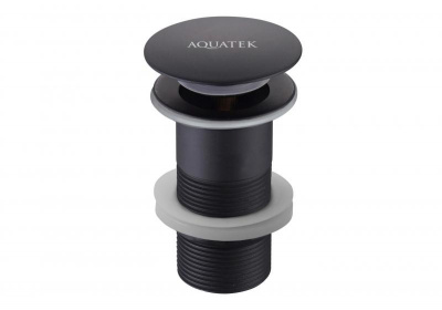 Донный клапан для раковины AQUATEK, матовый черный AQ6000MB фото в интернет-магазине Русалия