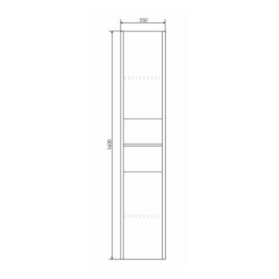 COMFORTY. Шкаф-колонна "Женева-35" дуб белый фото в интернет-магазине Русалия