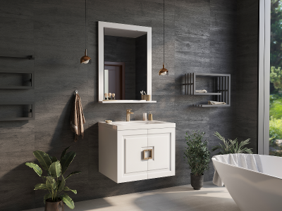 Тумба Галвер 60 подвесная с раковиной Эстет Монако 60 Misty фото в интернет-магазине Русалия