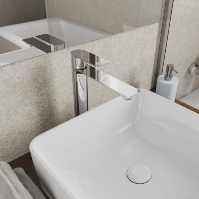 Смеситель для настольного умывальника Milardo Maze сатин (MAZBN01M01) фото в интернет-магазине Русалия