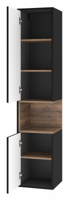 Шкаф - пенал Bergen 35 подвесной левый (черный) BER-05035-02-19-ПоЛ Brevita фото в интернет-магазине Русалия