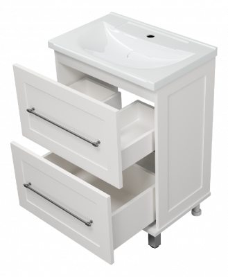 Тумба Марта 60 (белая) с раковиной Misty EVVA 60 Misty фото в интернет-магазине Русалия