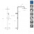 Душевая термостатическая система наружнего монтажа с телескопическим тропическим душем и душевым комплектом DRAKO 335402RM250 Ramon Soler фото в интернет-магазине Русалия