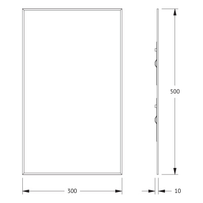 Зеркало настенное с фацетом Standard EVOFORM 30x50 см, BY 0204 фото в интернет-магазине Русалия