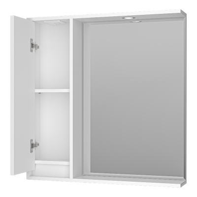 Зеркальный шкаф Balaton 80 левый (белый) BAL-04080-01-Л Brevita фото в интернет-магазине Русалия