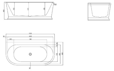 Акриловая ванна BELBAGNO BB408-1500-800 фото в интернет-магазине Русалия