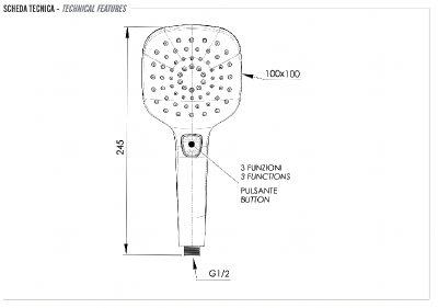 Ручной душ Remer 318CPNOX, черный матовый фото в интернет-магазине Русалия