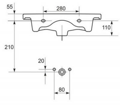 Раковина Como 60 UM-COM60/1 Cersanit фото в интернет-магазине Русалия