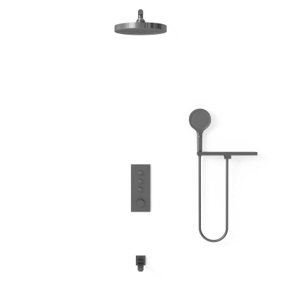 Душевой комплект VSFW-433TI2RGM встраиваемый, вороненая сталь Vincea фото в интернет-магазине Русалия