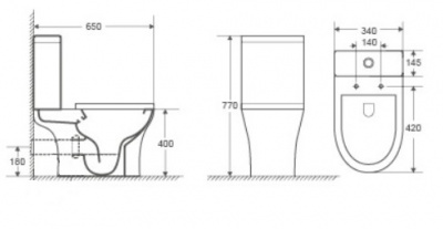 Унитаз BERNINA напольный безободковый Ceruttispa CT7193 (650x340x770) фото в интернет-магазине Русалия