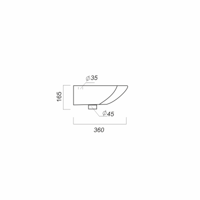 Раковина угловая Веер VERSAWB01 Sanita фото в интернет-магазине Русалия
