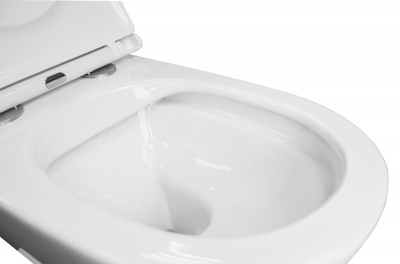 Унитаз подвесной безободковый Porta AZ-0064 с сиденьем микролифт Azario фото в интернет-магазине Русалия