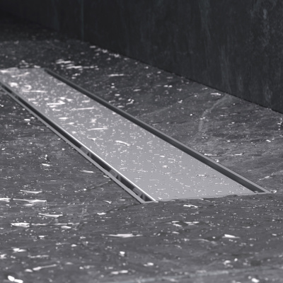 W02SC-U11-060-04SB PrimeFlow Трап для душа линейный универс затвор Tile 60см цвет сталь мат Am.Pm фото в интернет-магазине Русалия