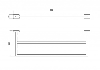 Полка для полотенец AQUATEK, матовый черный AQ4322MB ЛИБРА фото в интернет-магазине Русалия