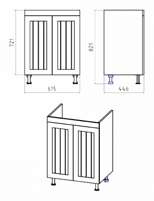 Тумба Спарта 65 с раковиной Dreja Harmonia 65 Misty фото в интернет-магазине Русалия